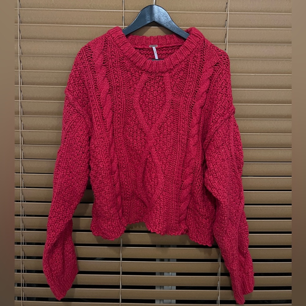 Free People Cutting Edge Cable Knit Sweater